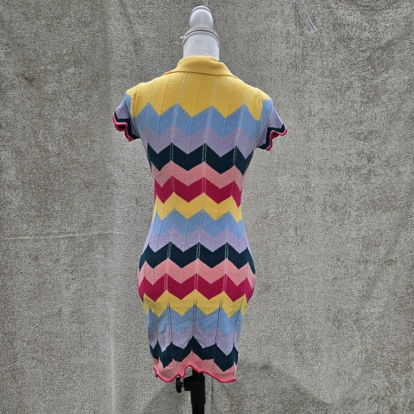Fashion Nova Colorful Chevron Mini Dress - Picture 7 of 10